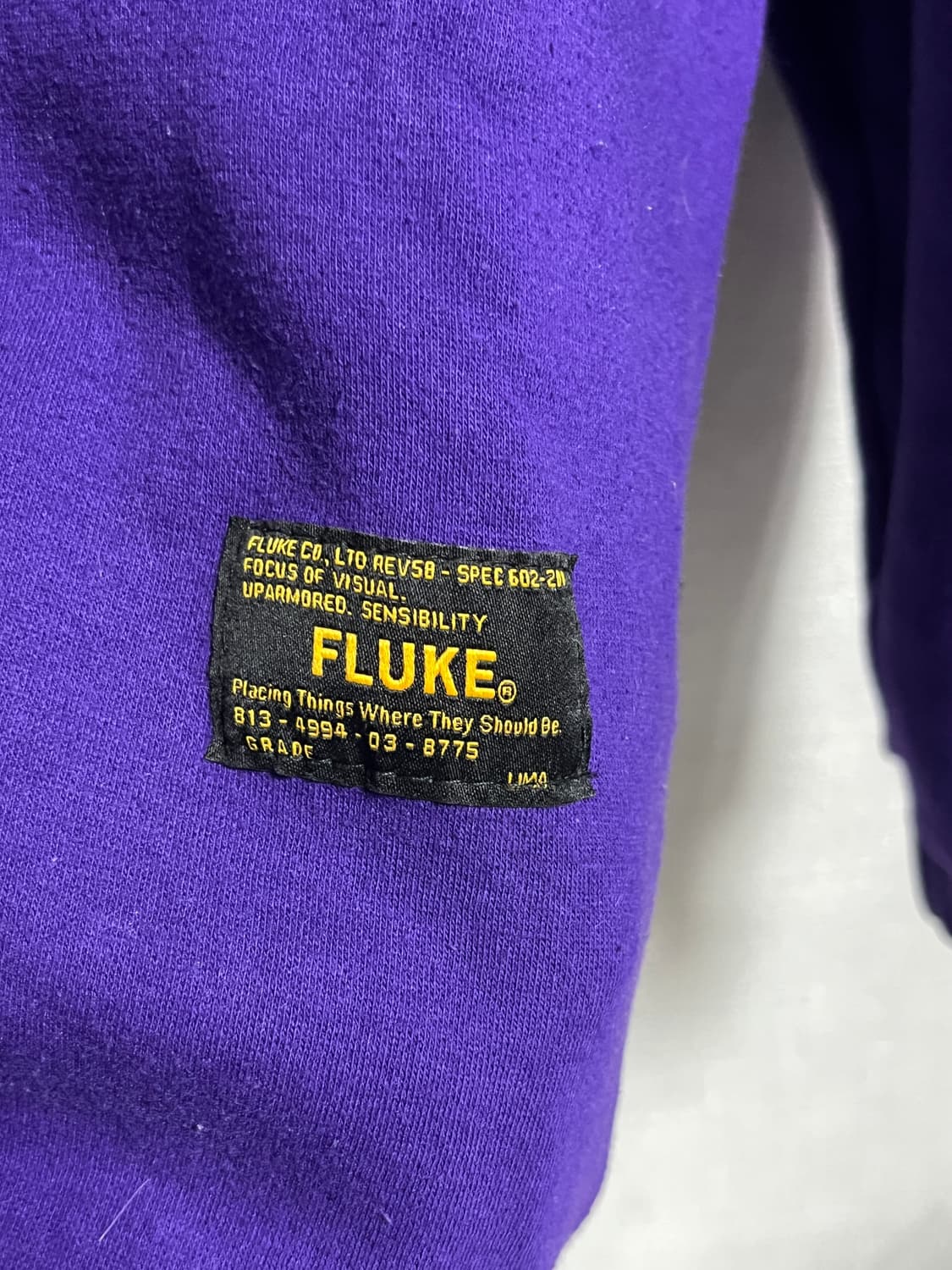 플루크 오버핏 맨투맨 티셔츠 퍼플 2XL 상품이미지3