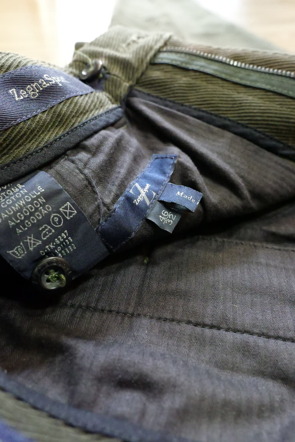 제냐 코듀로이 팬츠 올리브색 32 상품이미지5