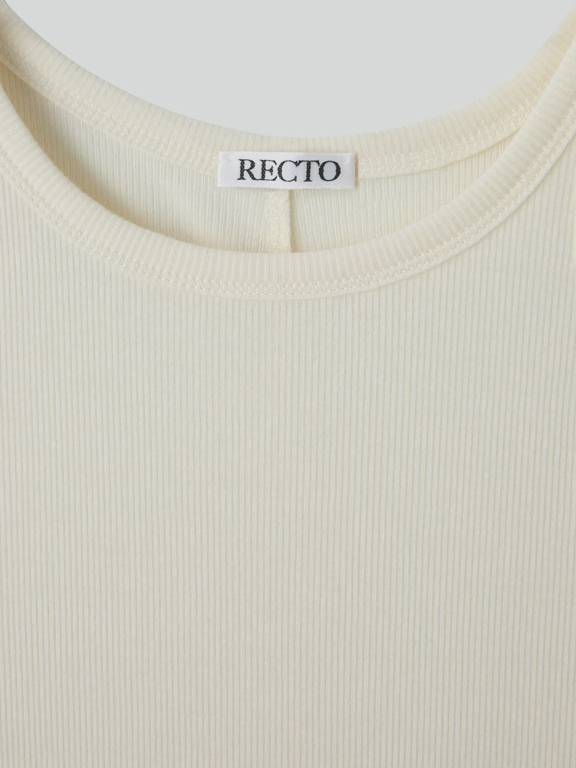 렉토 26SS 딥 스쿱넥 탱크탑 슬리브리스 크림 상품이미지10