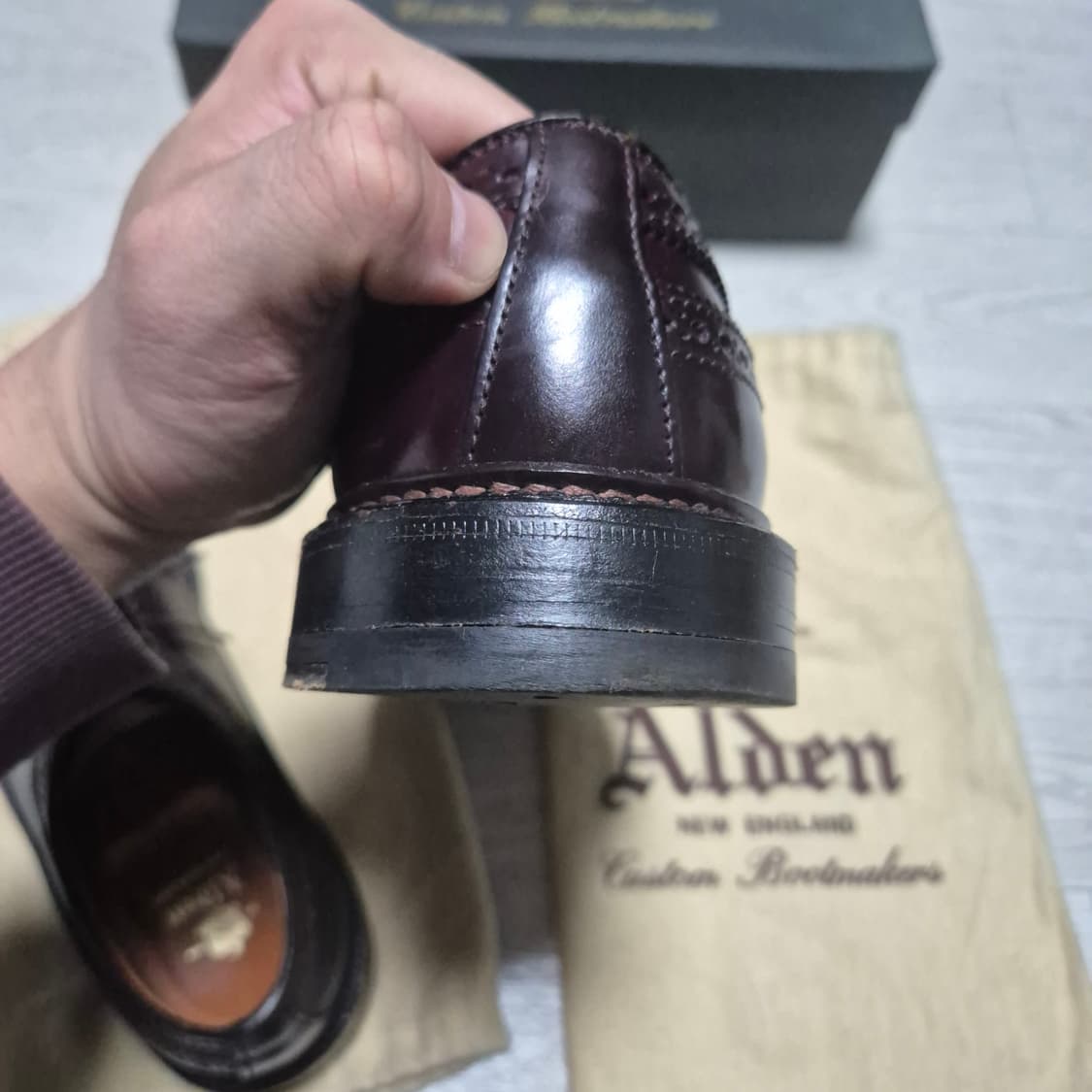 [8.5D] 알든 975 롱윙 1회착 / 990 9901 에드워드그린 상품이미지7