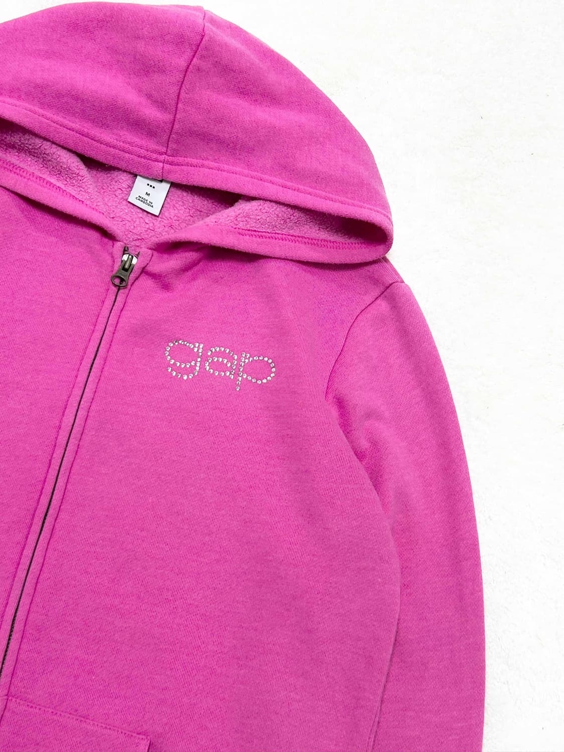 갭 큐빅로고 핑크 후드집업 상품이미지7