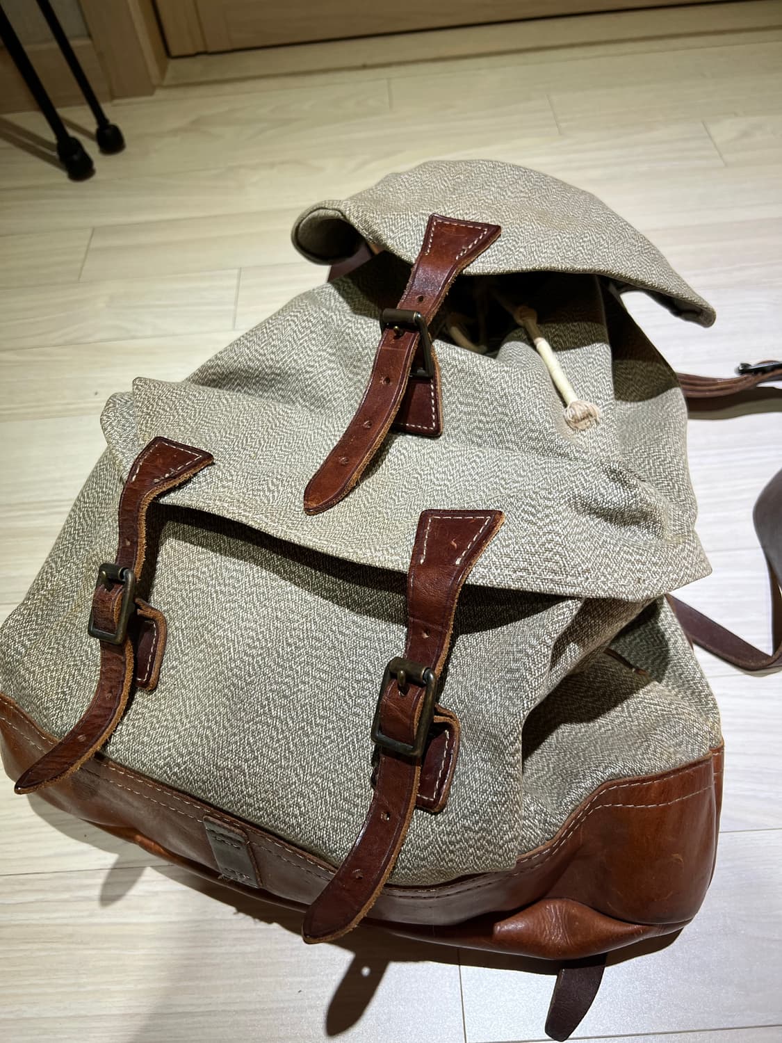 rrl / 더블알엘 그레이그린 레더직물 백팩 / 프리 상품이미지3