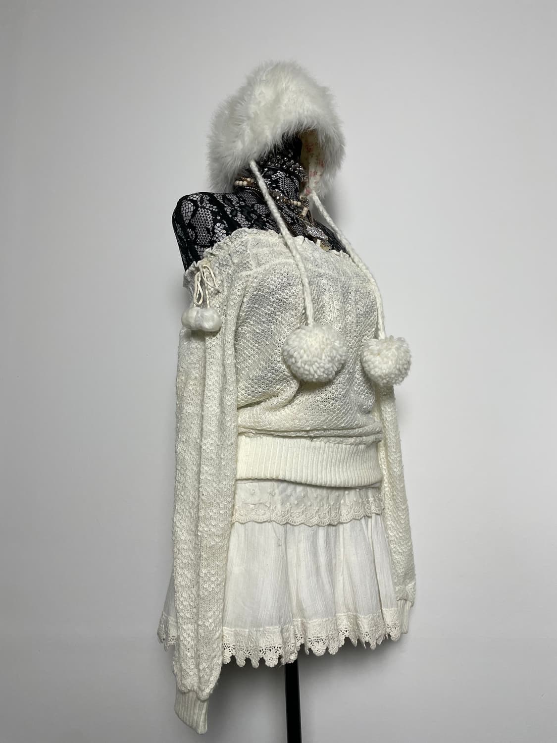 LIZ LISA 리즈리사 폼폼 큐롯 화이트 세트 상품이미지3