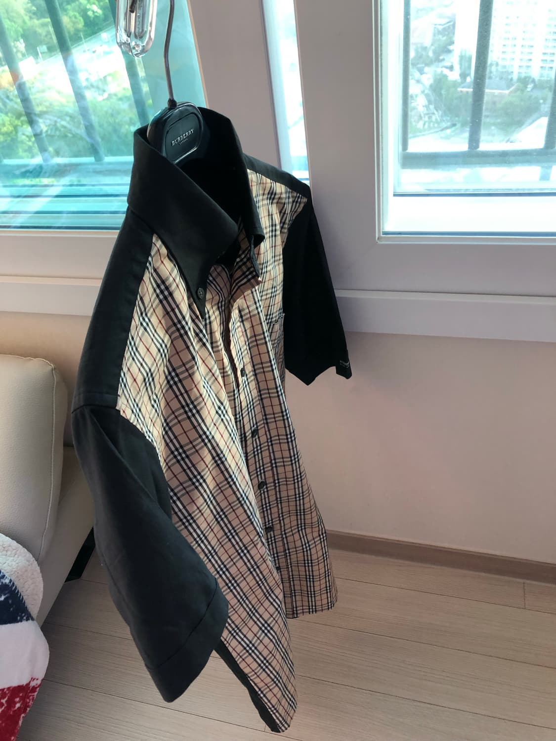 버버리 투톤체크 반팔셔츠95 상품이미지5