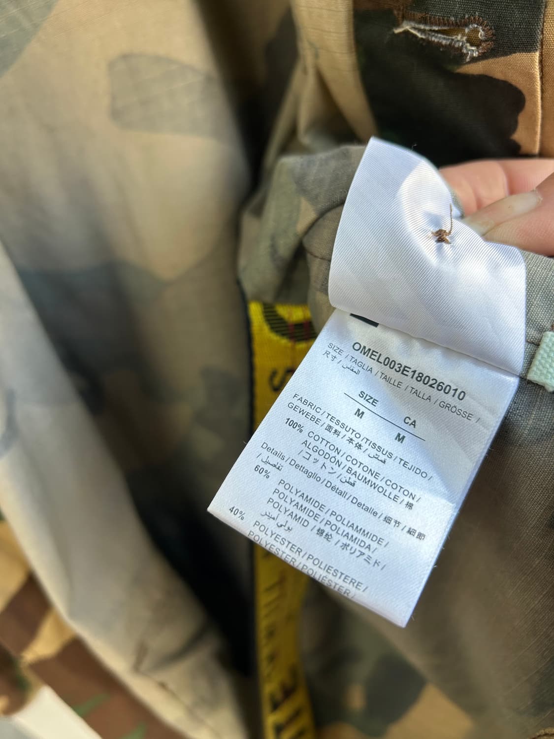 M/ 오프화이트 카모플라주 필드 자켓 상품이미지10