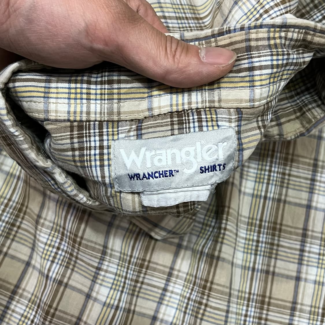  랭글러 체크 웨스턴 하프 셔츠 y16434 상품이미지5
