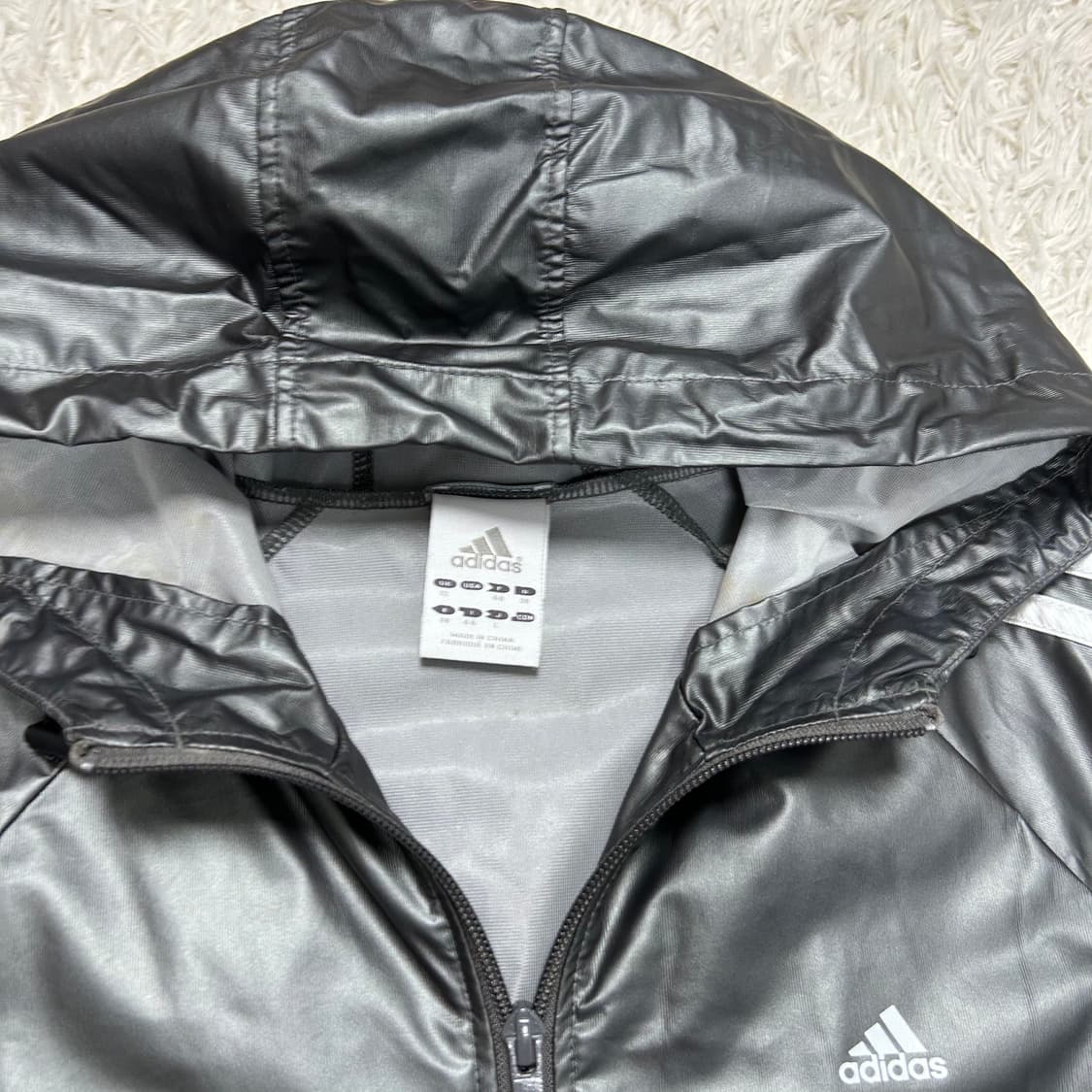 Adidas Grey Glossy Running Windbreaker   상품이미지6