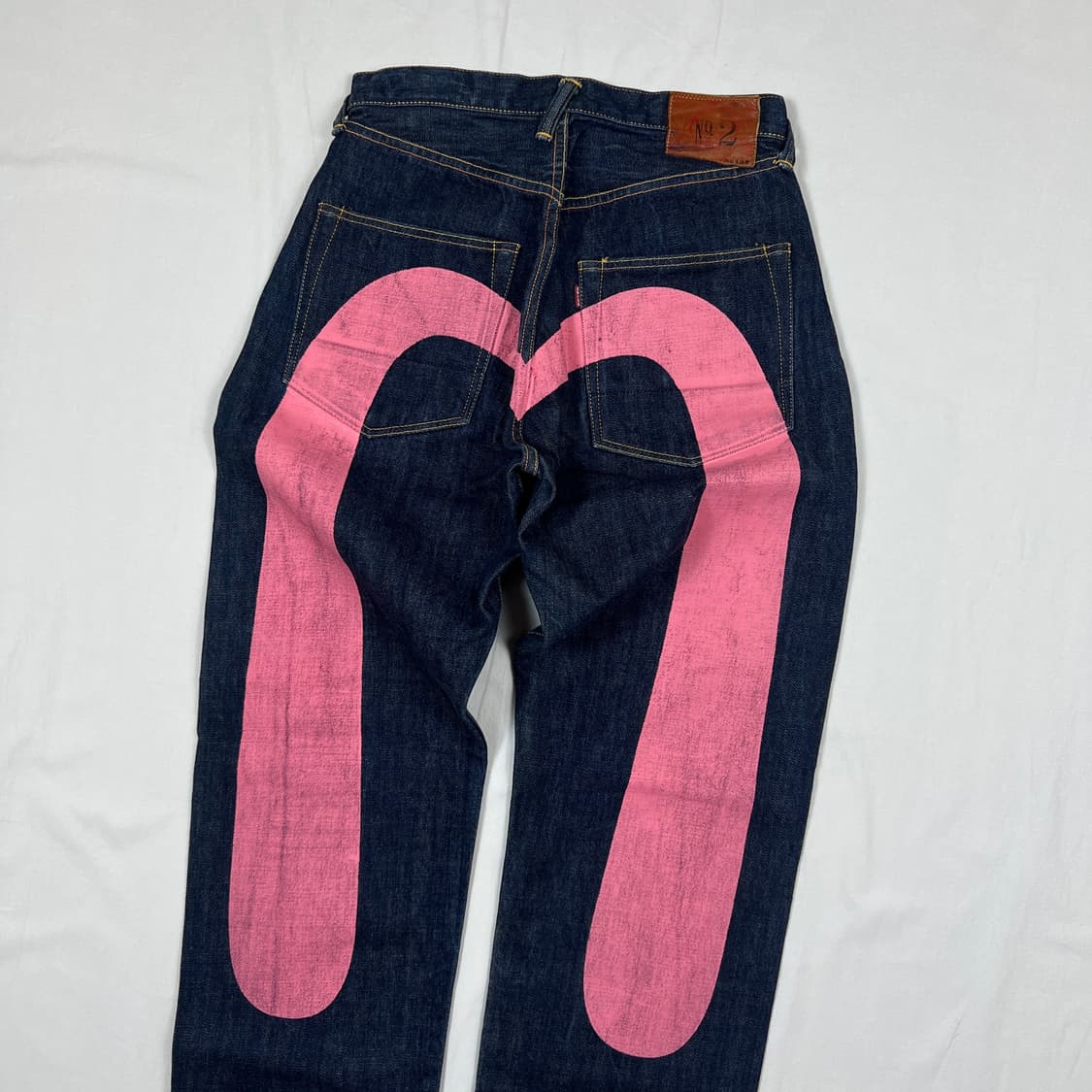 에비수 evisu no.2 핑크 빅로고 셀비지 데님팬츠 청바지 상품이미지8