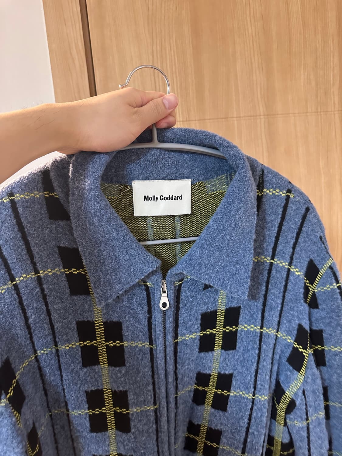 몰리고다드 타탄 집업 가디건 L 사이즈 상품이미지3