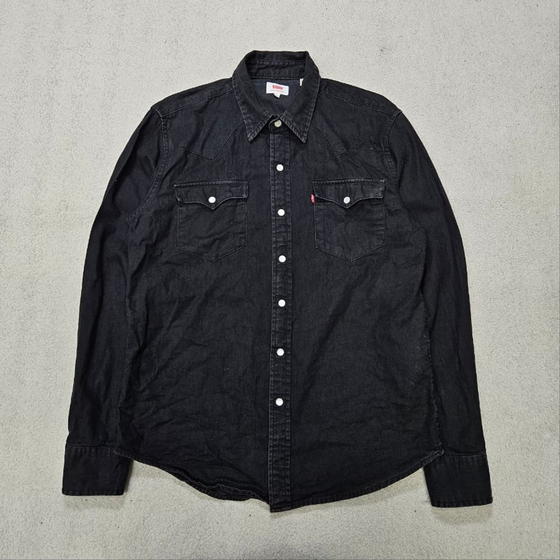 리바이스 웨스턴 셔츠 S 블랙 상품이미지1