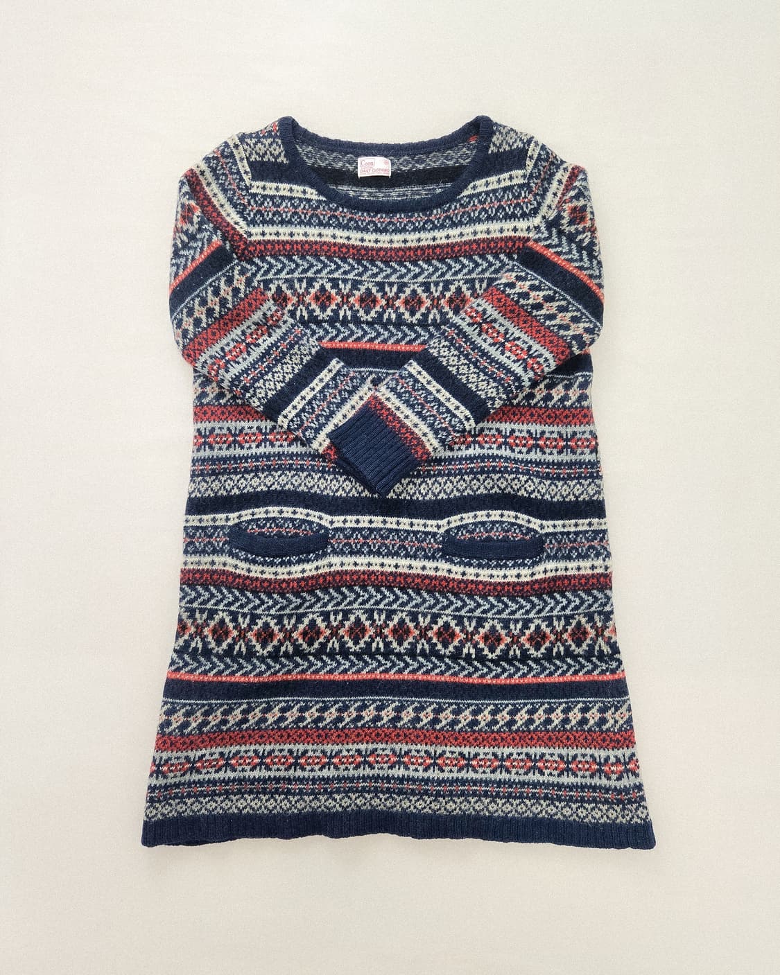 모리걸 페어아일 레트로 니트 원피스 상품이미지2