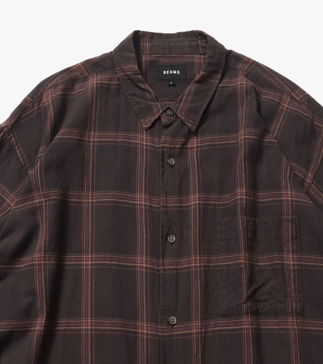 BEAMS - SMOKE CHECK EASY SHIRT 상품이미지4