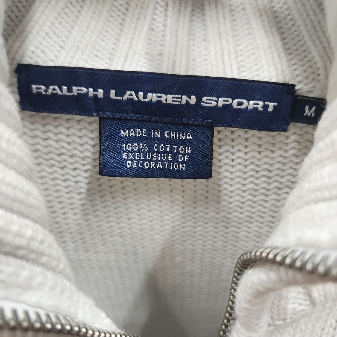 폴로 랄프로렌 로고 풀집업 니트  S 상품이미지5