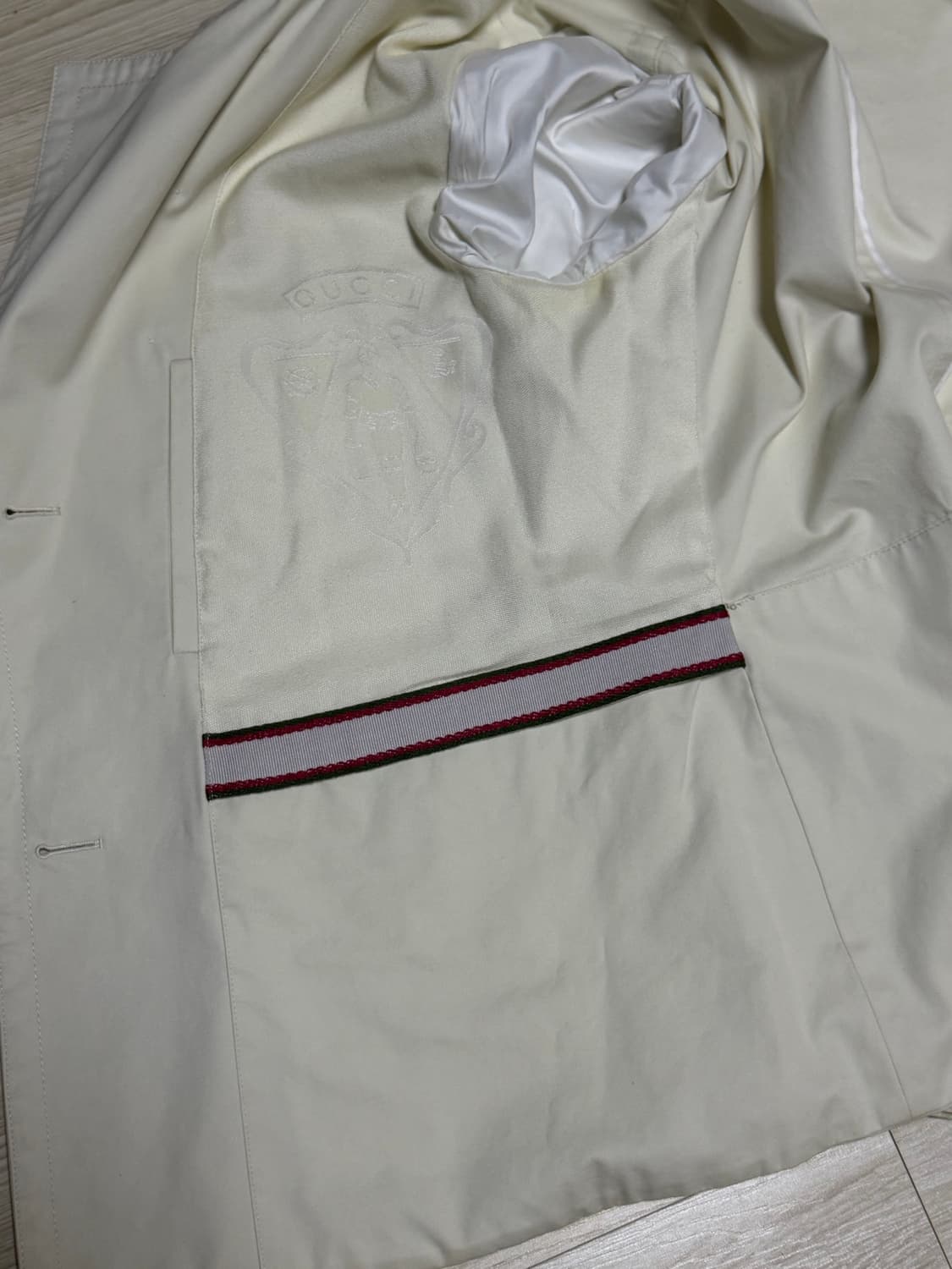 Gucci 구찌 더블 브레스티드 아이보리 코튼 자켓 50 상품이미지7