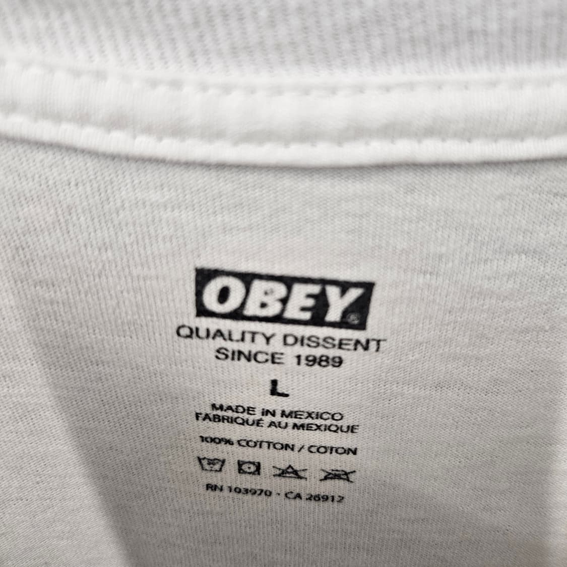 OBEY 스프레이 티셔츠 화이트 상품이미지4
