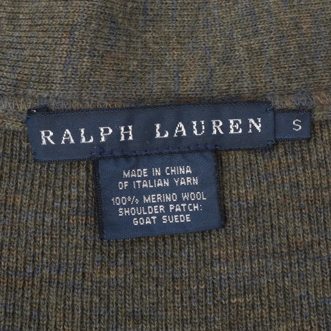 랄프로렌 카키 숄더 스웨이드패치 울 가디건 상품이미지8