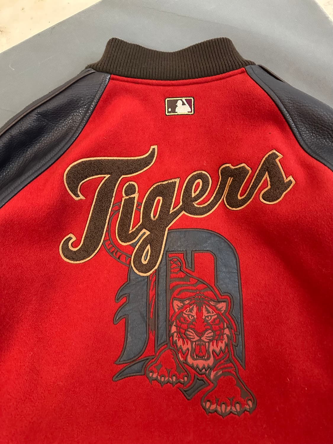 Mlb detroit leather bomber 100-105 상품이미지3