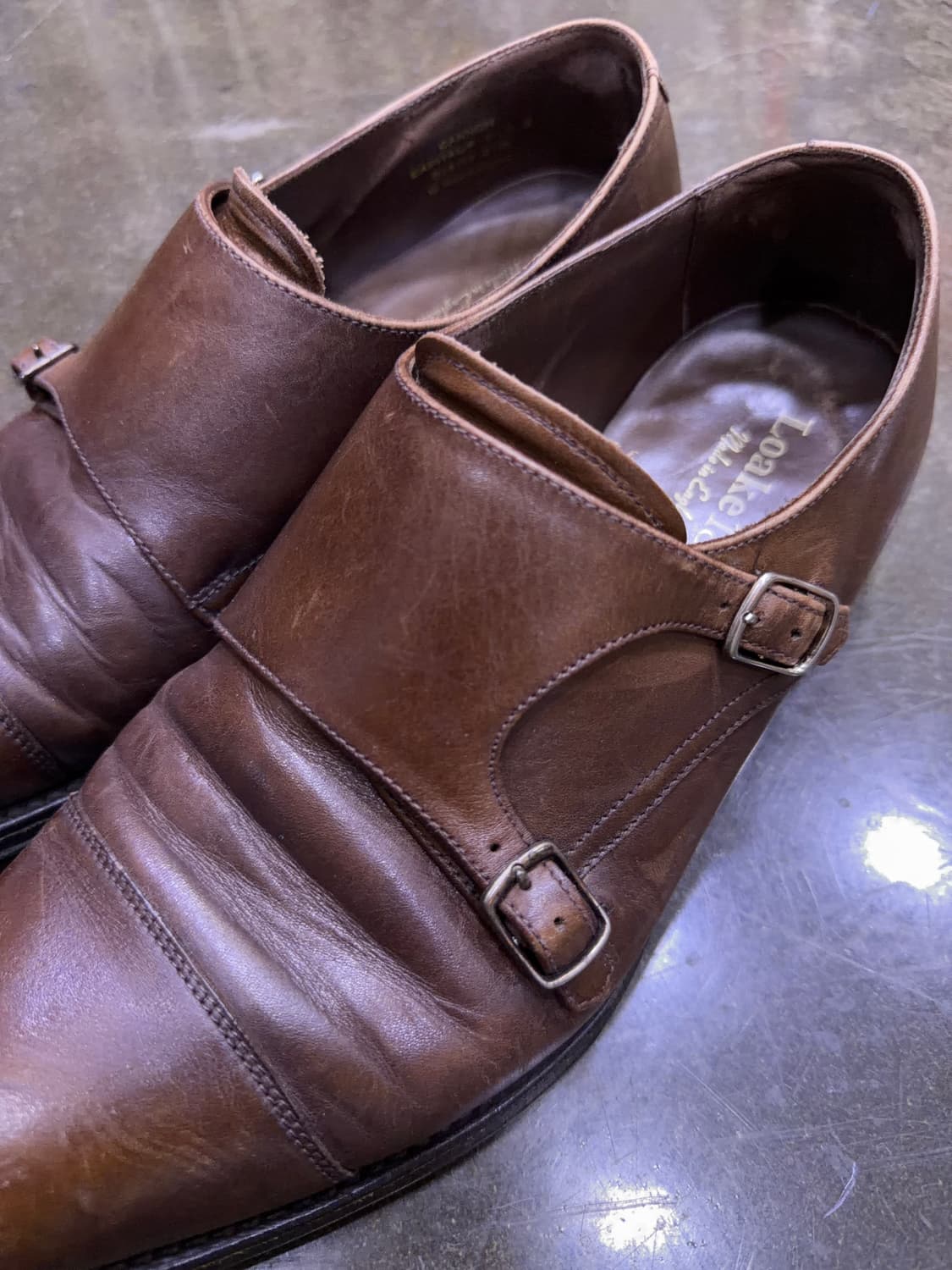 로크 더블 몽크 스트랩 구두 슈즈 브라운 280 상품이미지4
