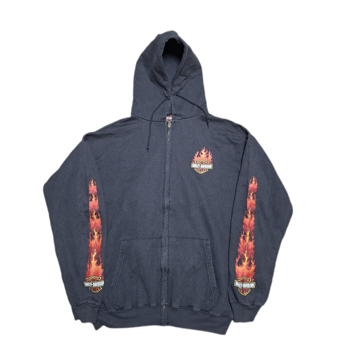 00s 할리 데이비슨 플레임 집업 파카,후디 상품이미지1