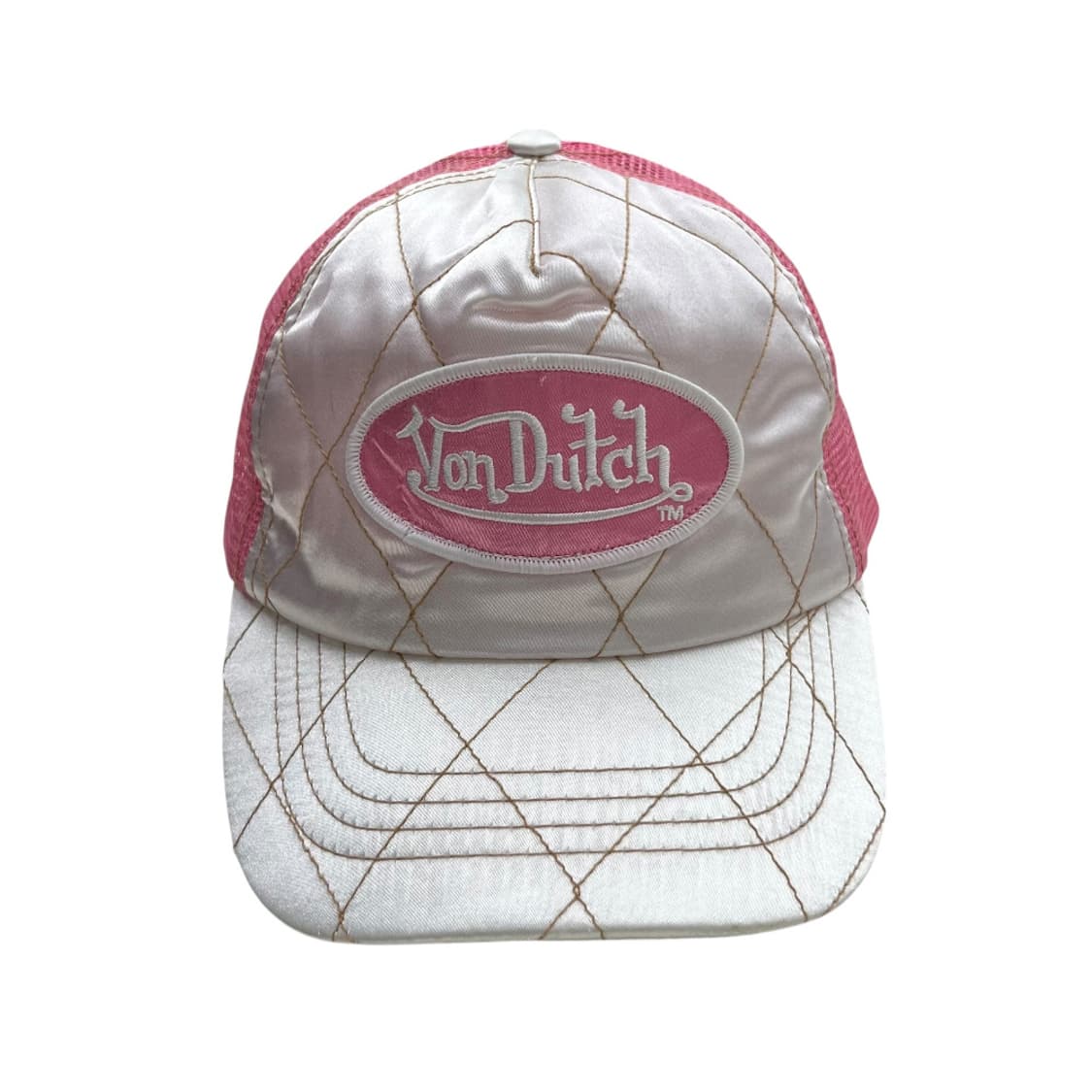 본더치 y2k 핑크 바비인형 화이트 새틴 볼캡 상품이미지4