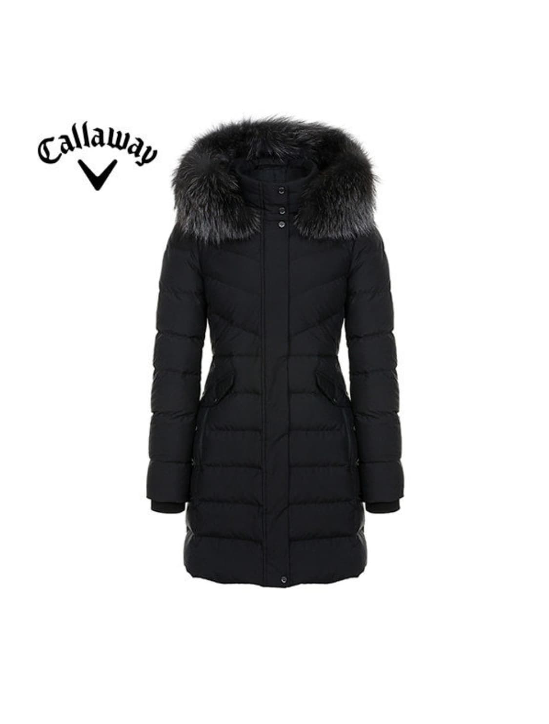 Callaway 캘러웨이 폭스 퍼 하이브리드 구스다운 롱 점퍼 상품이미지1