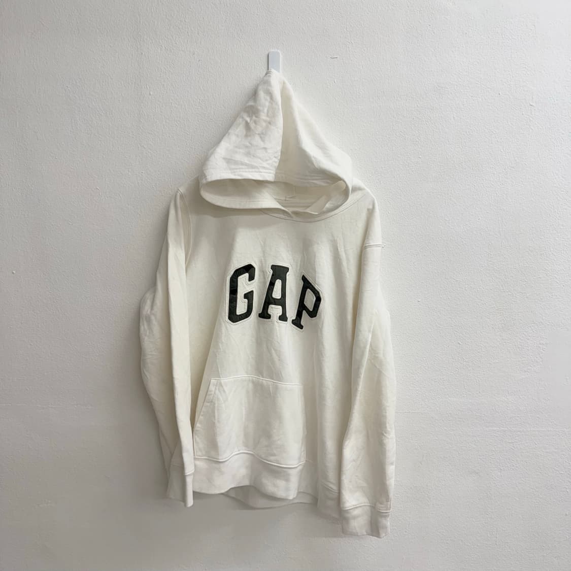 갭 gap로고 아이보리 기모 후드티 XL 상품이미지1