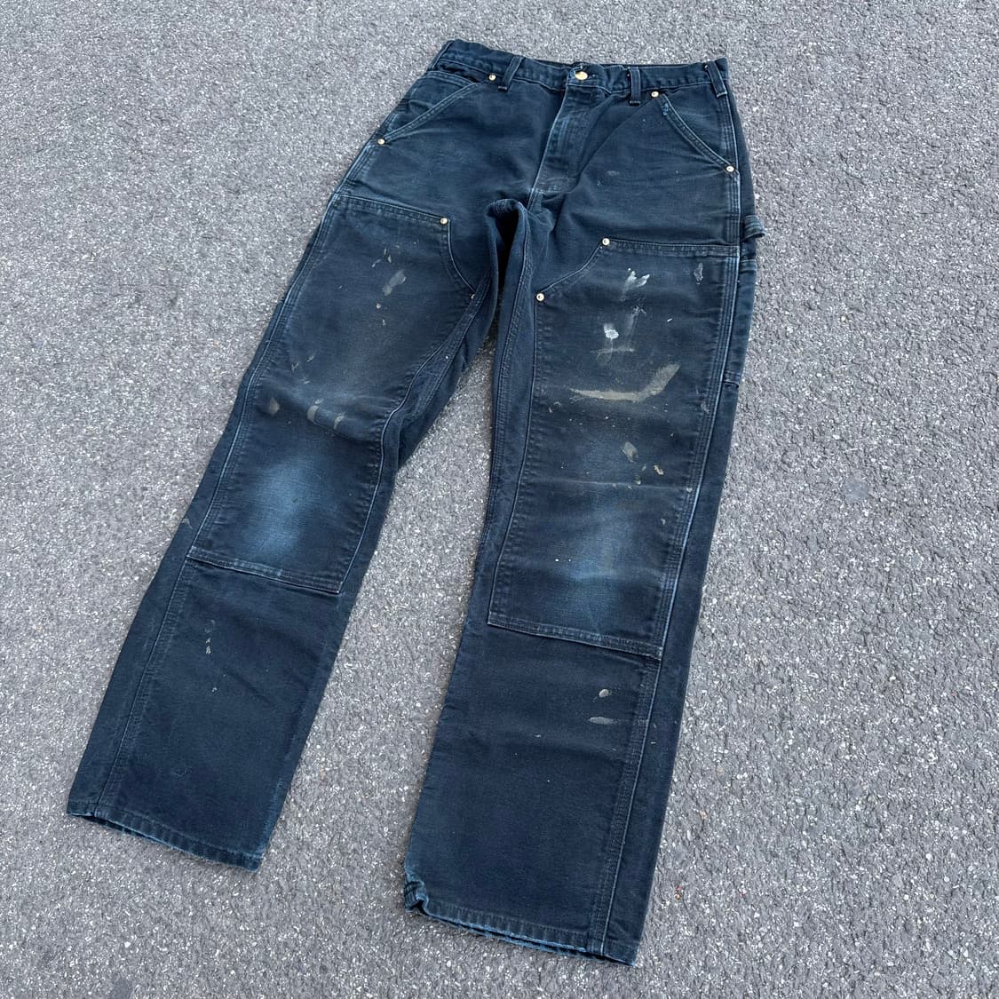 OG USA 칼하트 B01 BLK 더블니 카펜터팬츠 상품이미지4