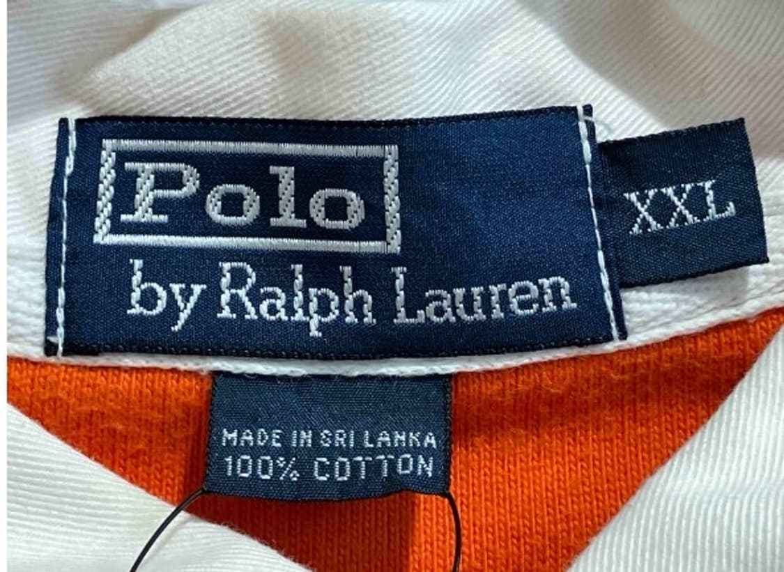 폴로 랄프로렌 럭비 셔츠 오렌지색 긴팔 맨즈 xxl 상품이미지1