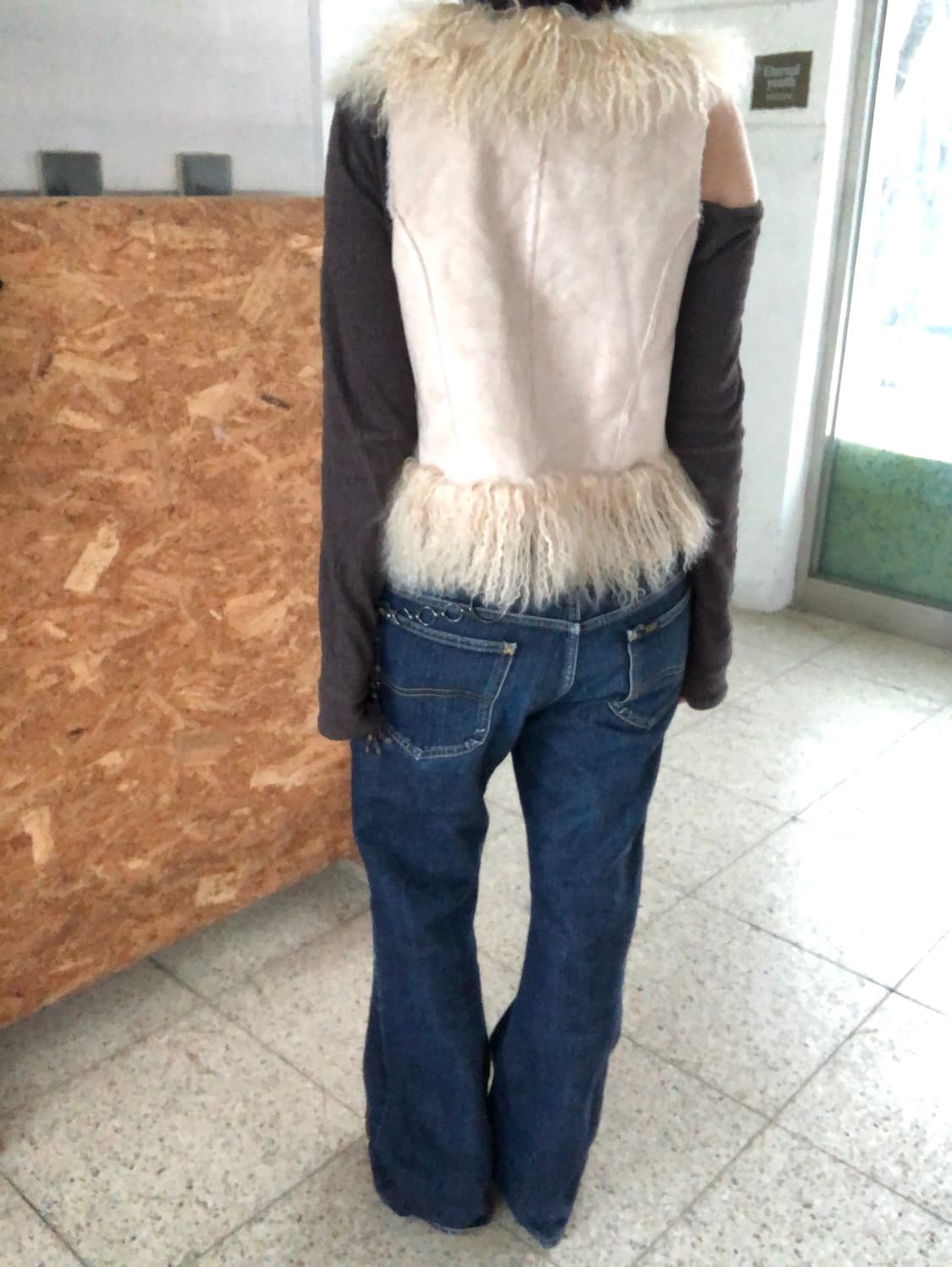 shearling trim vest  상품이미지5