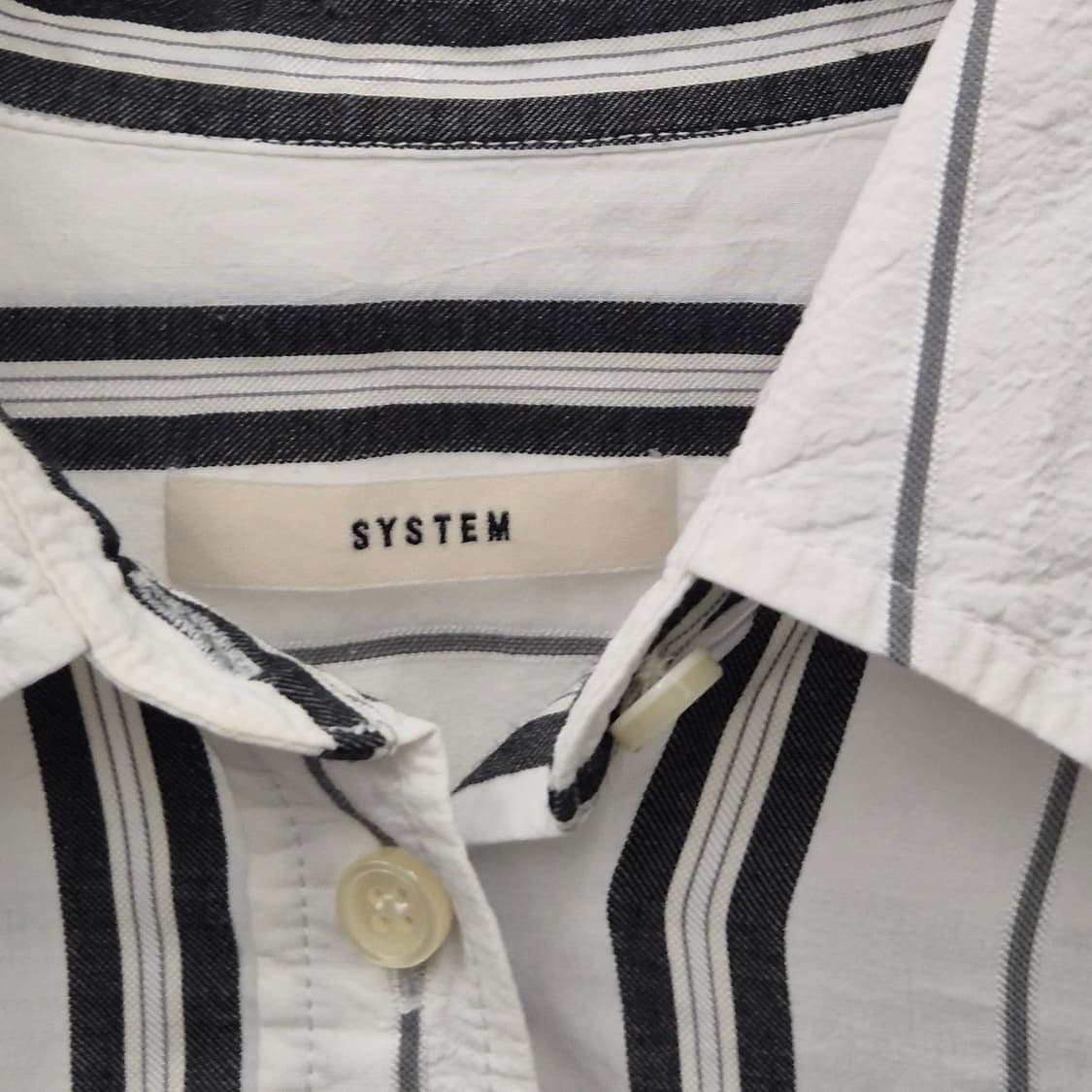 한섬 시스템 스트라이프 루즈핏 셔츠 상품이미지3