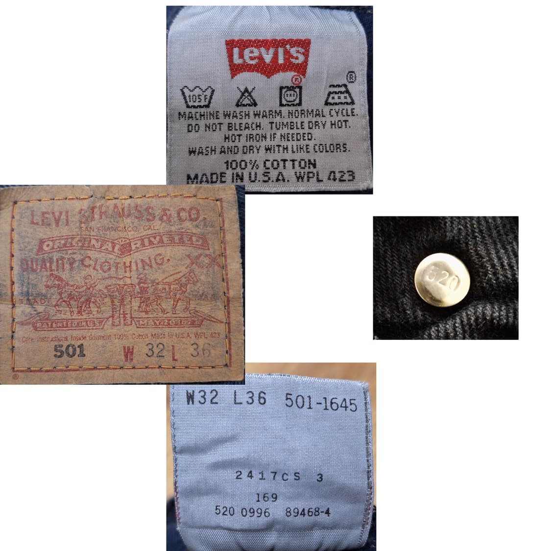 90s 미제 빈티지리바이스 501 32X36 상품이미지7