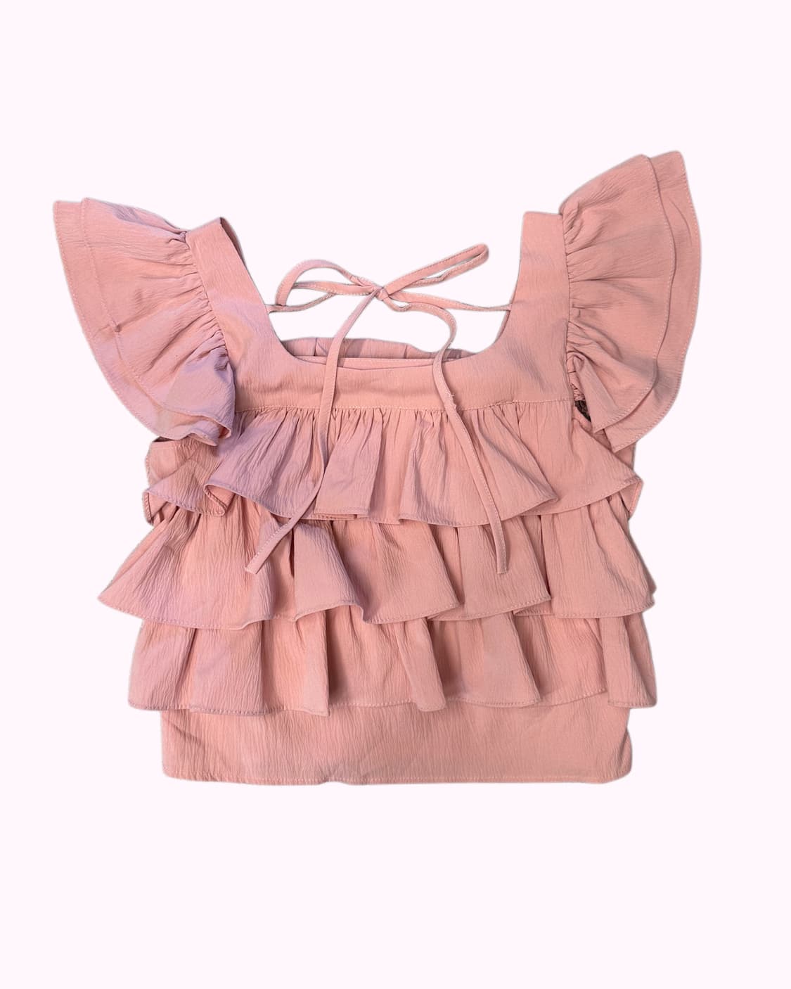 pink tired ruffle top 상품이미지3