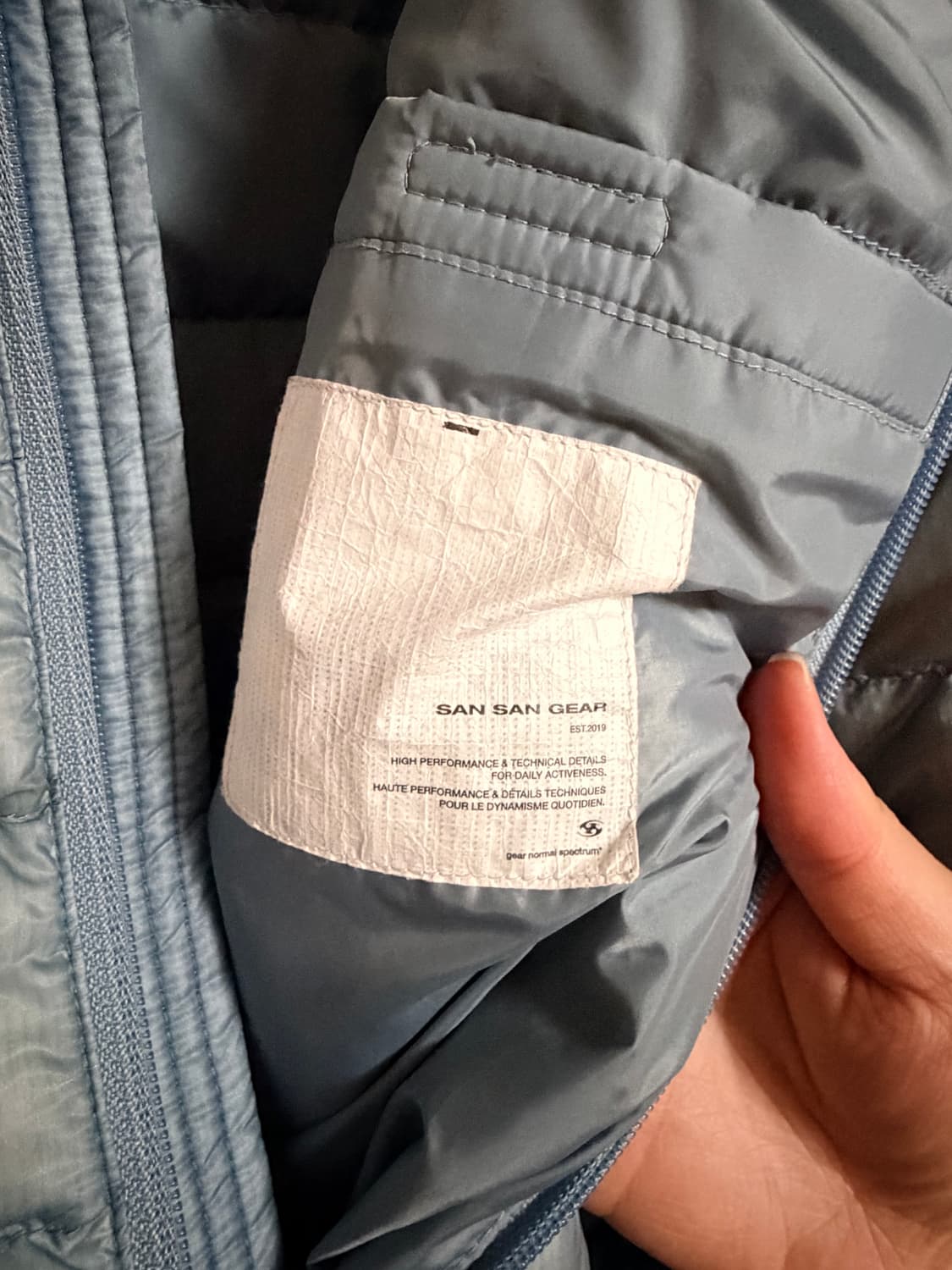 산산기어 서픽스 푸퍼 자켓 스카이블루 24fw (4사이즈) 상품이미지4