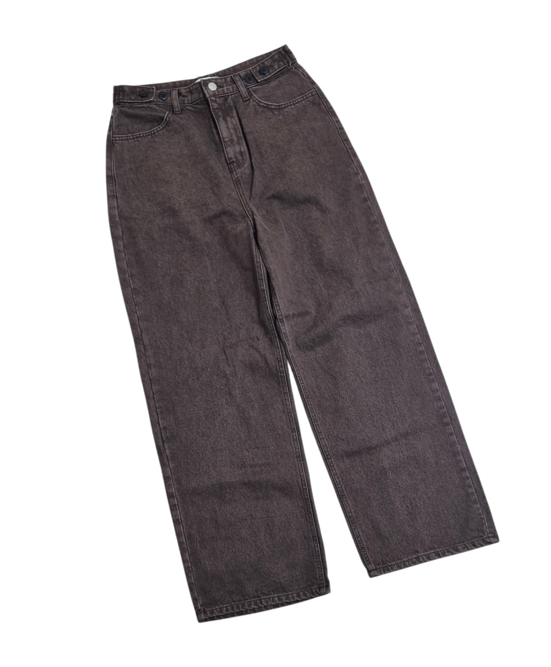 브라운 데님 와이드 팬츠 상품이미지2