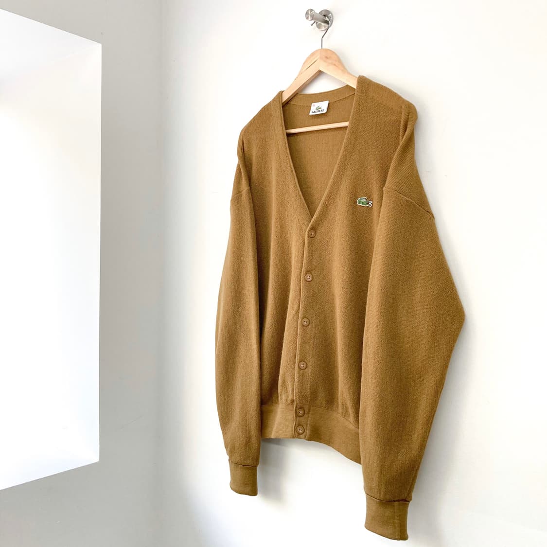 라코스테 기본 베이지 울 니트 가디건 상품이미지3