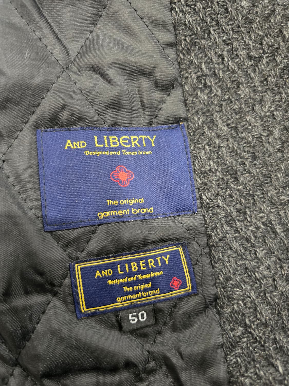 엔 리버티 헤링본 남성 코트 차콜색 상품이미지9