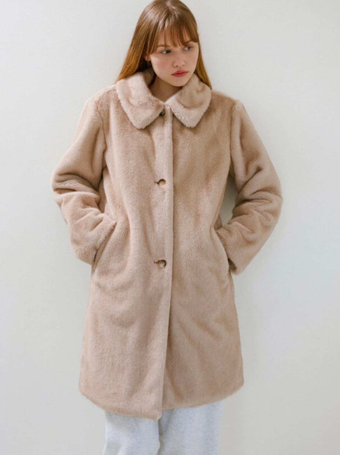 (택채새상품)레테라 lettera 페이크 퍼자켓 롱퍼 코트 상품이미지3