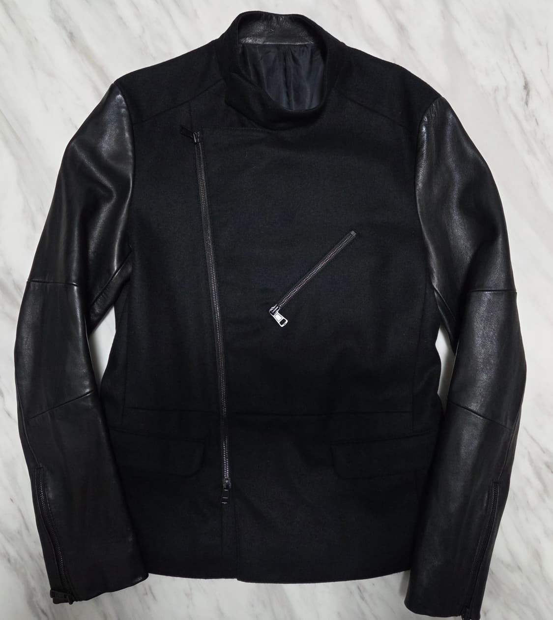 준지 팔가죽 라이더 자켓 상품이미지1