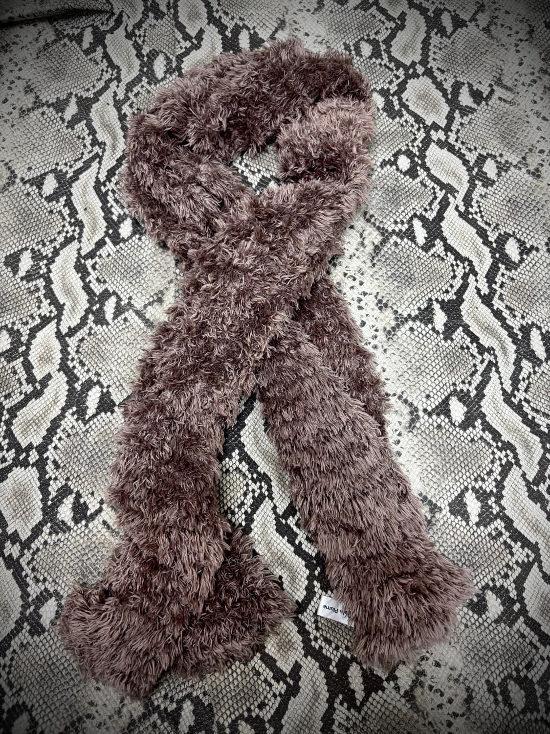 “Vintage” Dark Pink Fur Scarf 상품이미지4