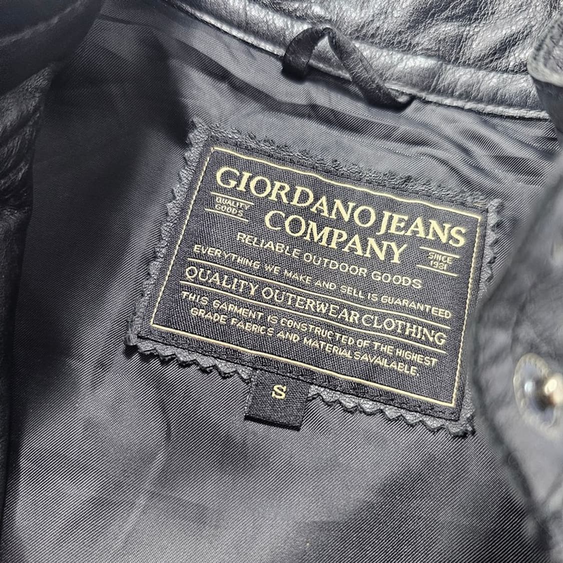 GIORDANO 우먼스 소가죽 자켓 S 상품이미지5