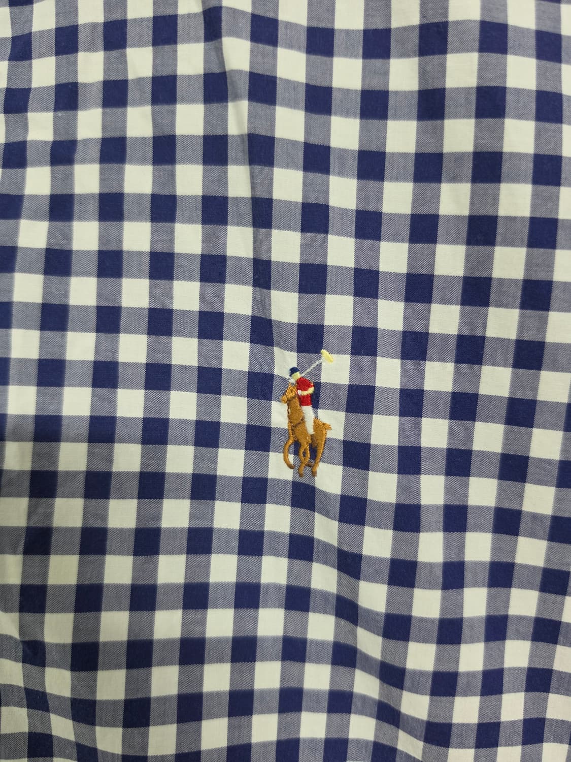 폴로 랄프로렌 깅엄 반팔 체크 셔츠 M 상품이미지3