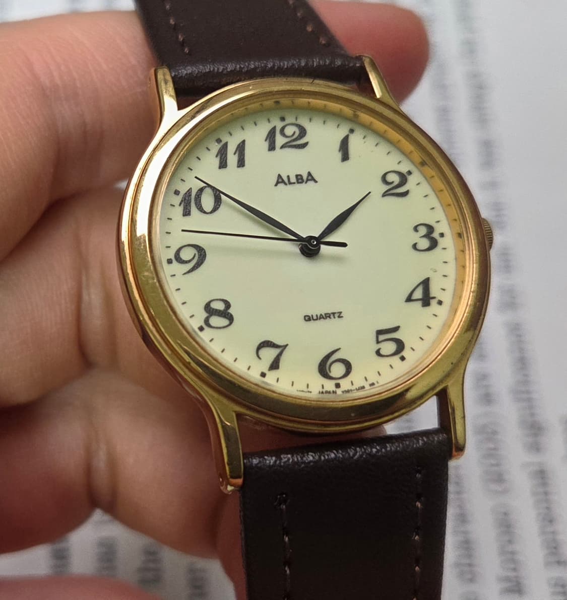 빈티지 세이코 알바 풀루페 야광판 아라빅인덱스 논데이트 슬림쿼츠  상품이미지4