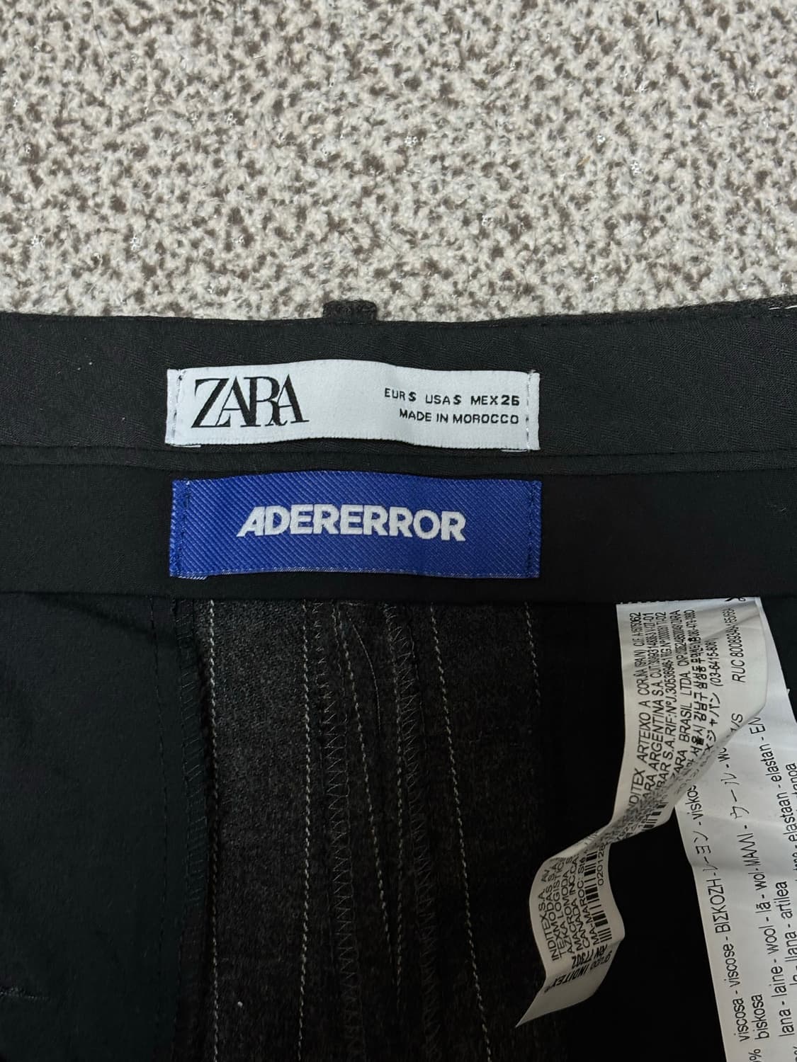 자라 아더에러 스트라이프 트라우저 그레이 s 상품이미지5