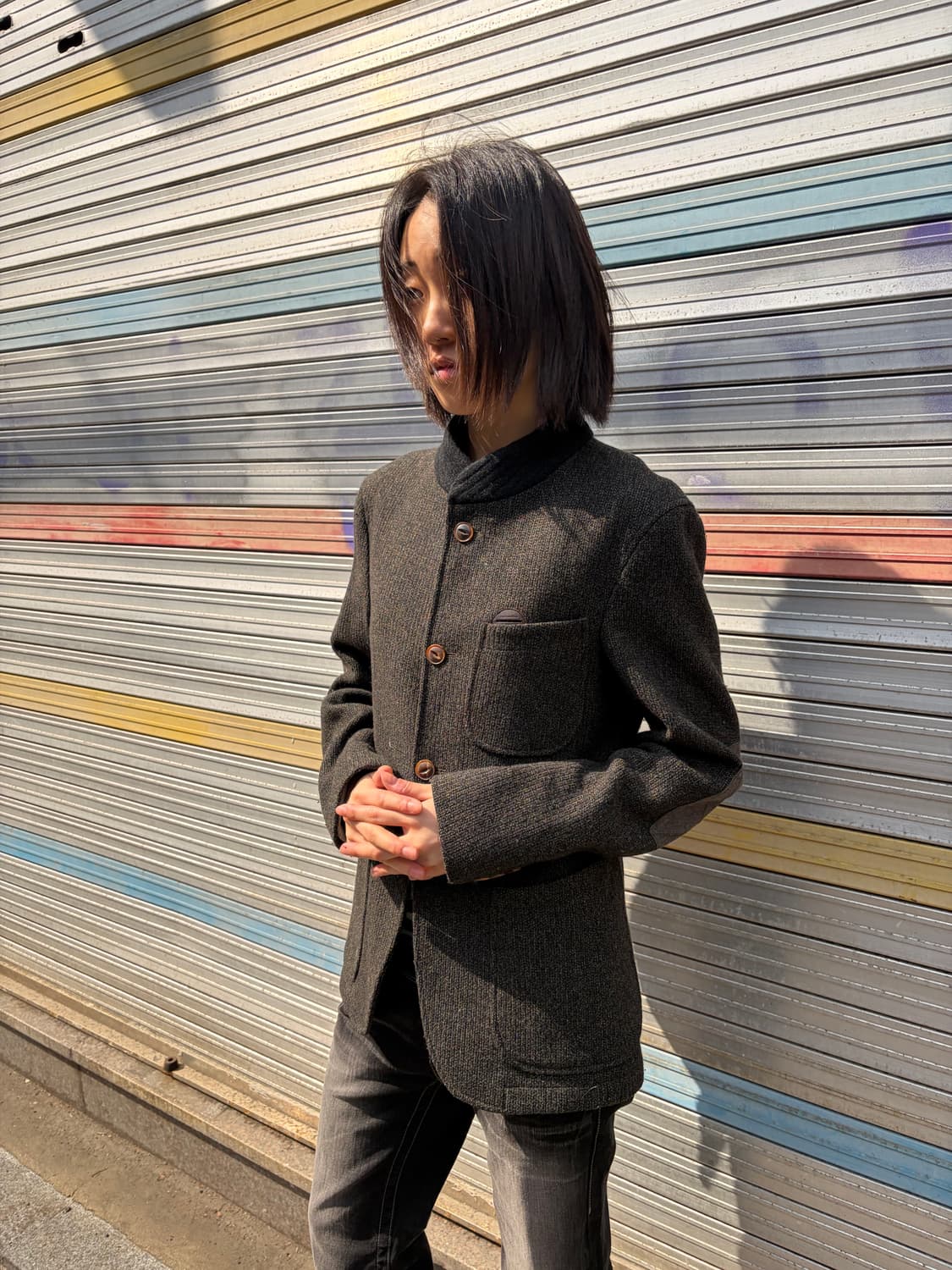 커스텀멜로우 울 숄카라 자켓 상품이미지2