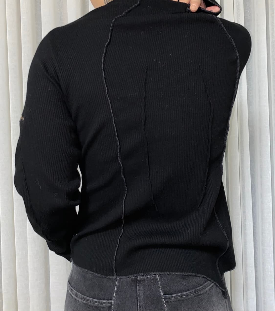 코스트퍼킬로 니트 탑 블랙 m 상품이미지4