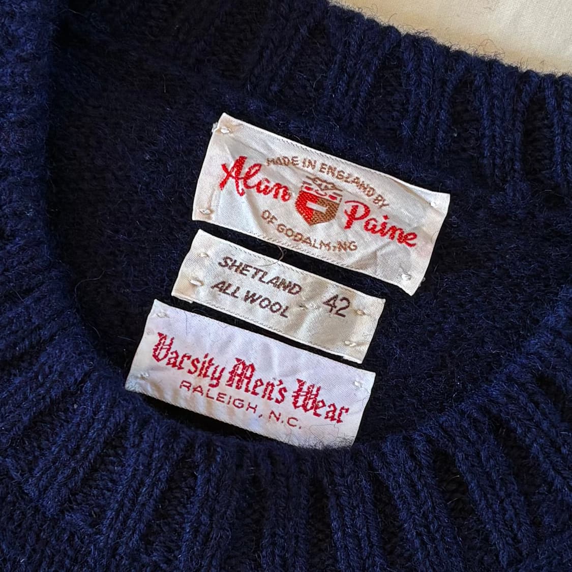 [105-107] 70s 영국 Alan Paine 셰틀랜드 울 라운드넥  상품이미지3