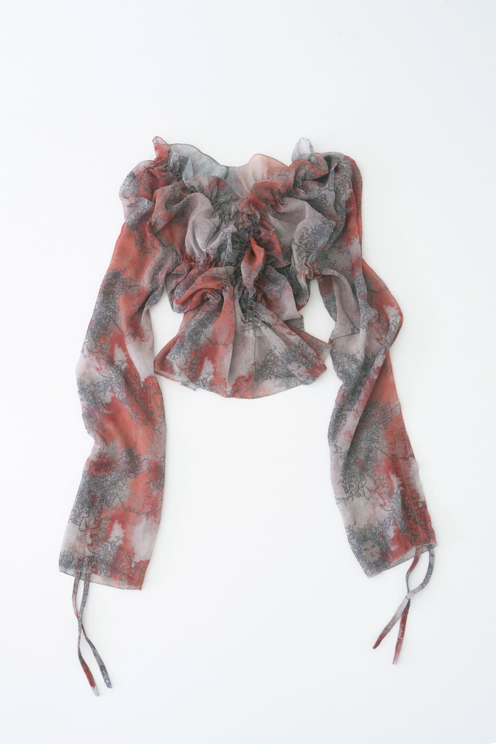 라라미미 시어 스모킹 블라우스 상품이미지1