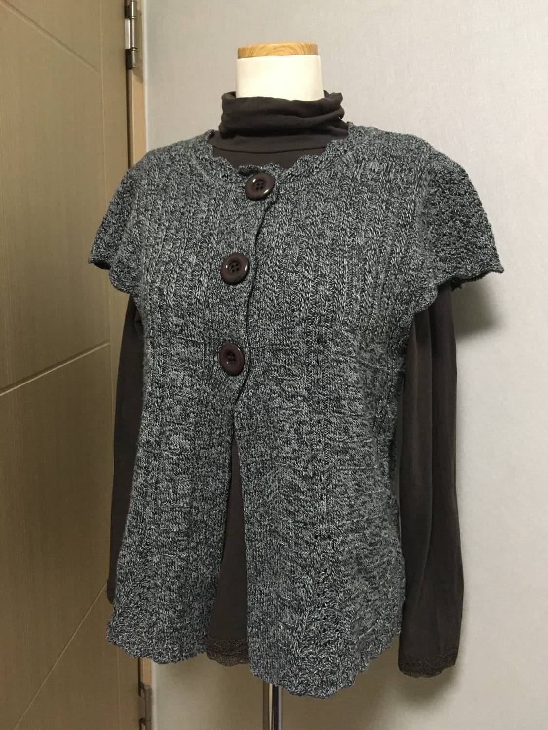 일본빈티지 모리걸 코디세트 하구미 아오이유우 그래니룩 베스트 터틀넥 상품이미지5