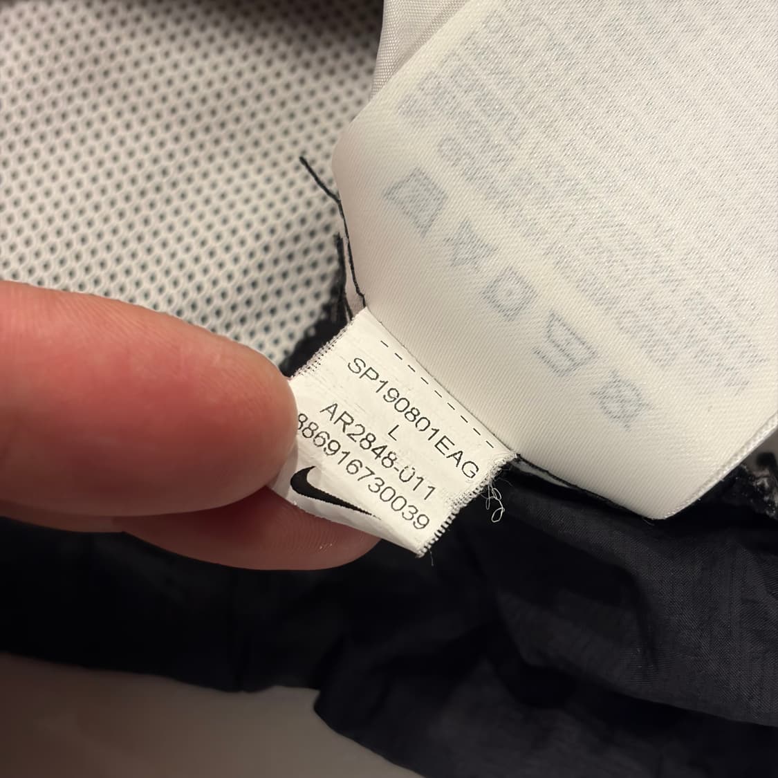 [L] 나이키 바람막이 블랙/화이트 자켓 B892 상품이미지10