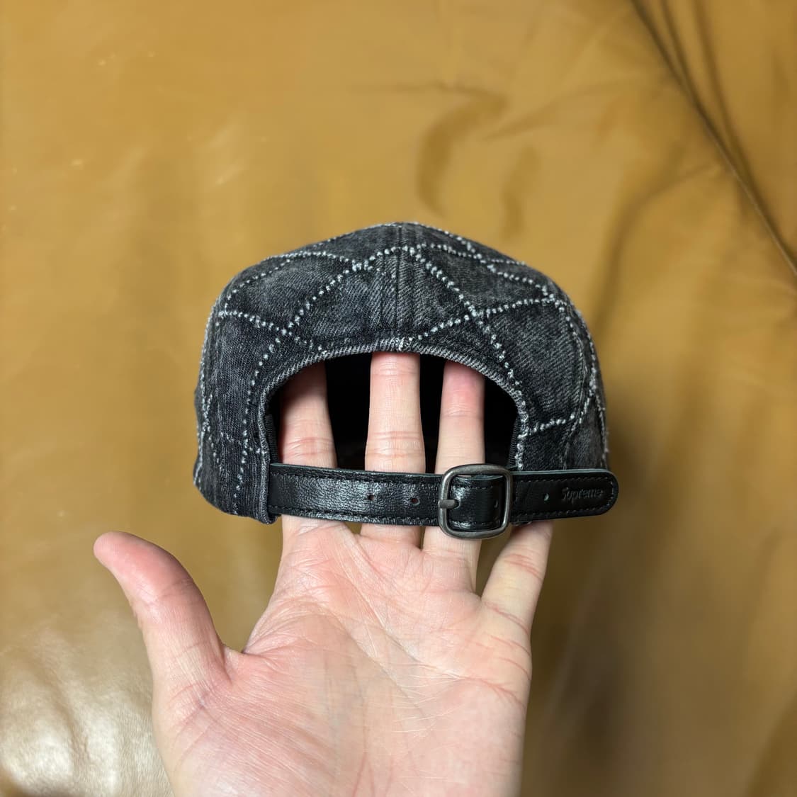 슈프림 캠프캡 모자 박스로고 23FW 펀치드 데님 블랙 상품이미지7